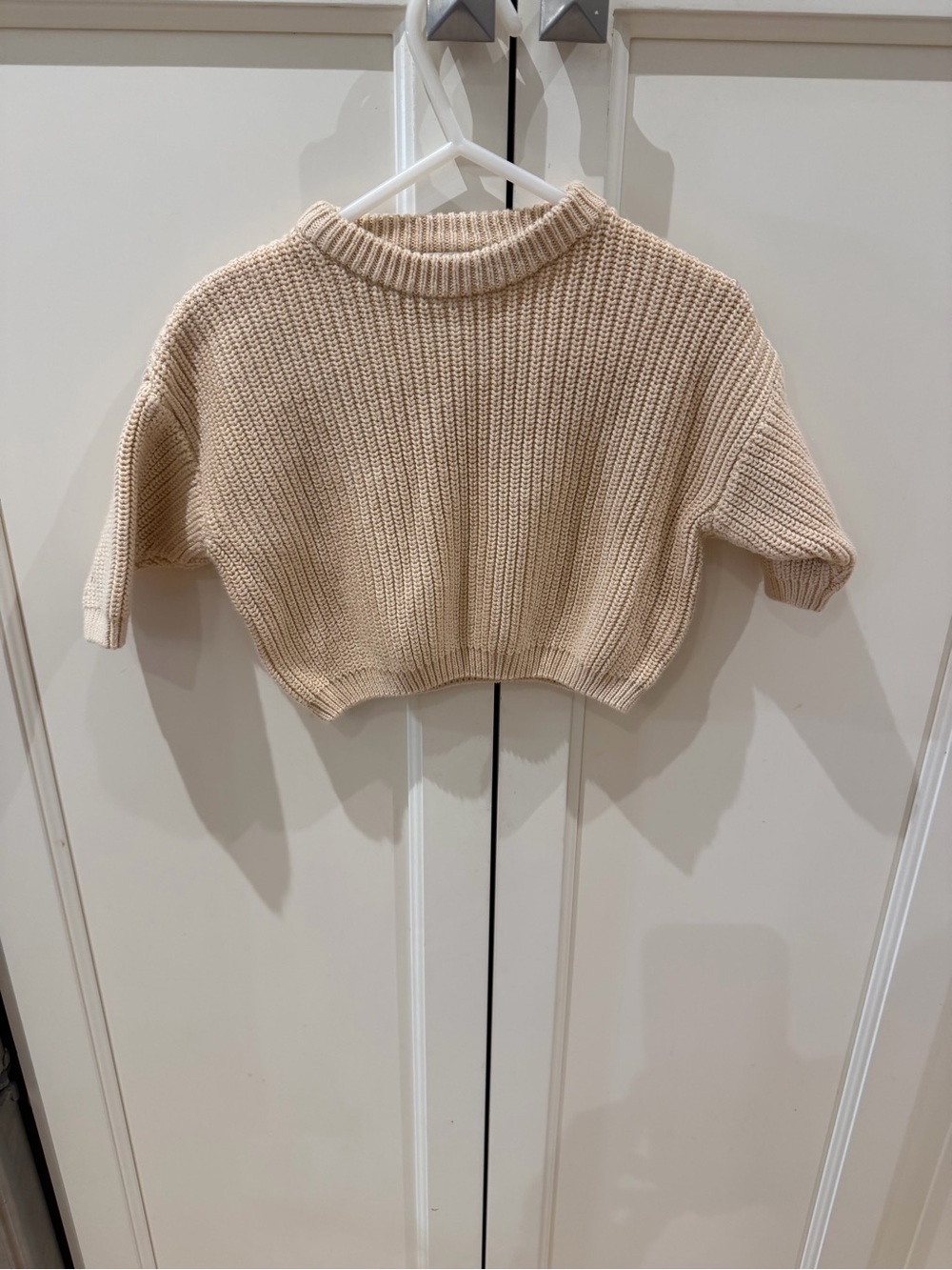 Emi and Jo baby 3-6m cotton Cream Knit Sweater